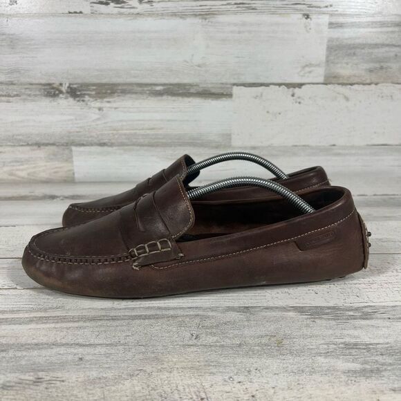 Cole Haan NikeAir Grant Canoe Driving‎ Penny Loafer Brown Leather Mens Size 11 M - Picture 2 of 8